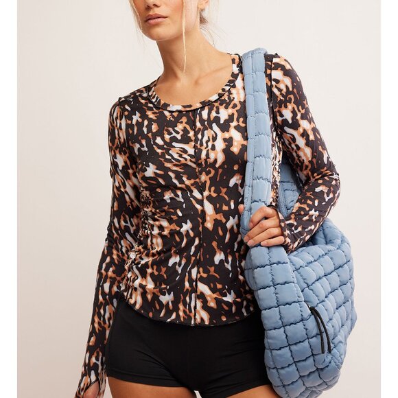 FP Movement by Free People Tops - FP Movement by Free People Black and Brown Long Sleeve Top